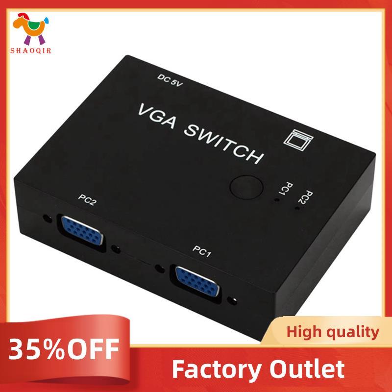 Conversor De Vídeo 2 Em 1 Saída VGA Switch Out Switcher Para PC Monitor Projetor Display Laptop