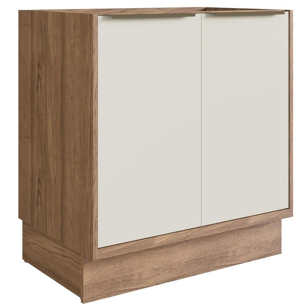 Balcão de Cozinha de Madeira MDF 100% Herval Ten com 2 Portas, 80 cm