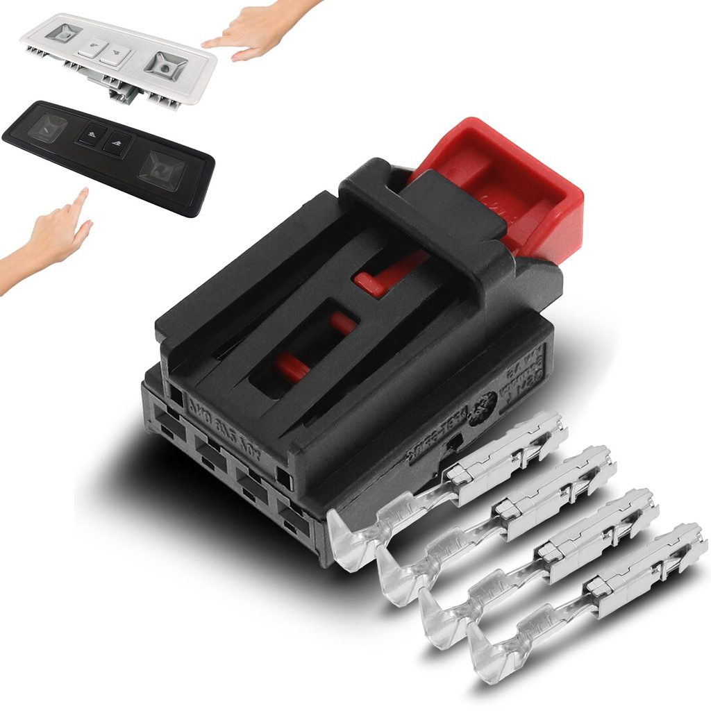 Conector Lanterna Teto Traseira Tiguan T-cross Polo Virtus Nivus Taos Golf Jetta Passat 4  Vias Lanterna