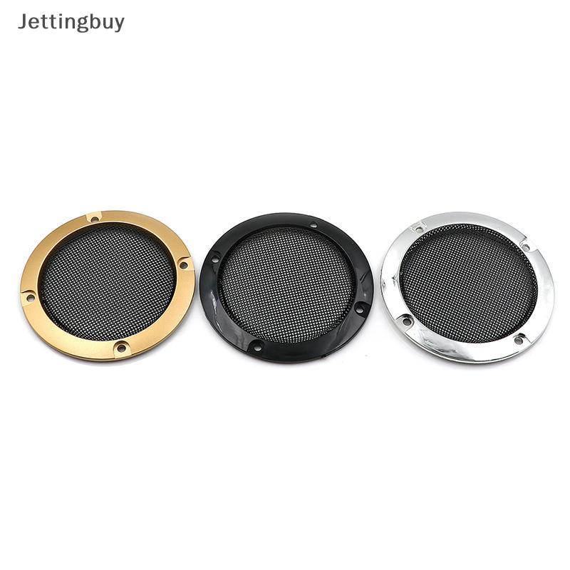 [Jetingbuy] 3 " Polegadas Capa De Alto-Falante De Áudio Círculo Decorativo Grade De Malha De metal 2 Peças Novo