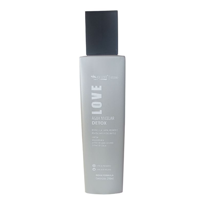 (V)Água Micelar Detox Max Love 290ml – Limpeza Facial, Hidrata e Purifica a Pele