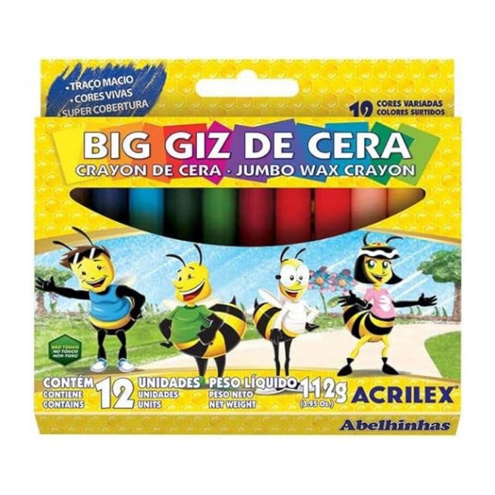 BIG GIZ DE CERA C/12 CORES 112GR - 09111
