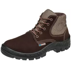 Bota de Segurança Cano Baixo N40 Cor Café com Cadarço Marluvas