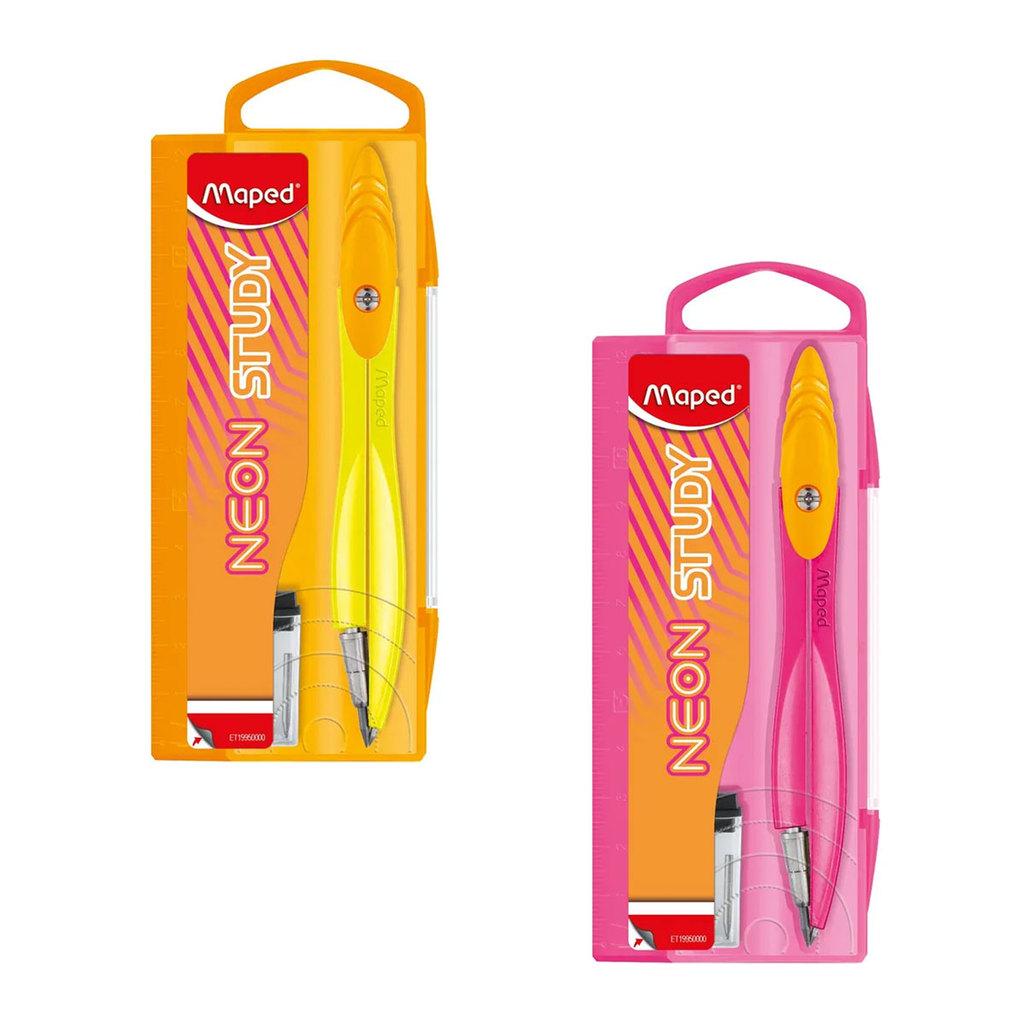 Imagem Compasso Metal Study Neon sem tira linha 199500 Maped