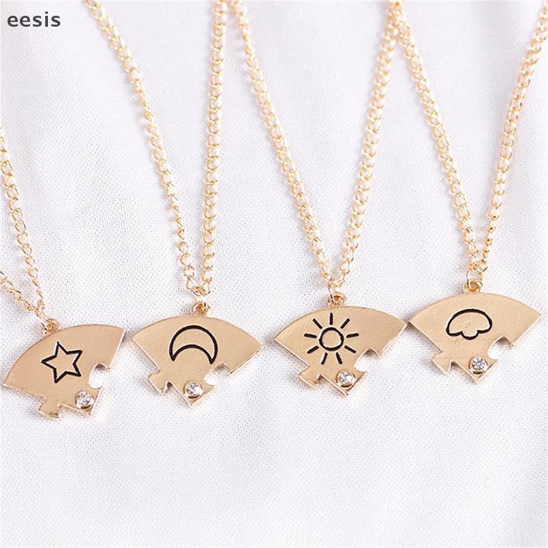 Eesis 4 Peças Redondo Sol Estrela Lua Pingente Nelace Moda Melhor Amigo Sempre Amizade Bff Masculino e Feminin — R$ 15,18 em Shopee, 46% OFF