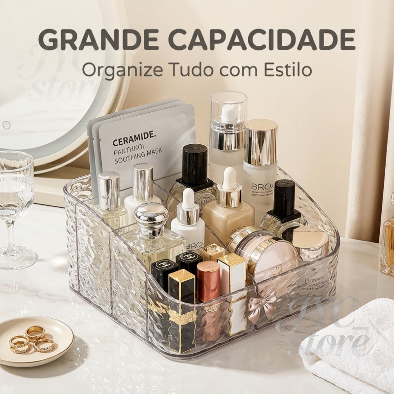 Organizador de cosméticos em acrílico, perfeito para guardar batons e ideal para fotos no Instagram.