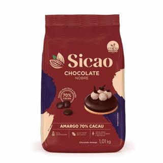 Chocolate Nobre Amargo 70% Cacau Gotas 1,01kg Sicao em Oferta na Shopee