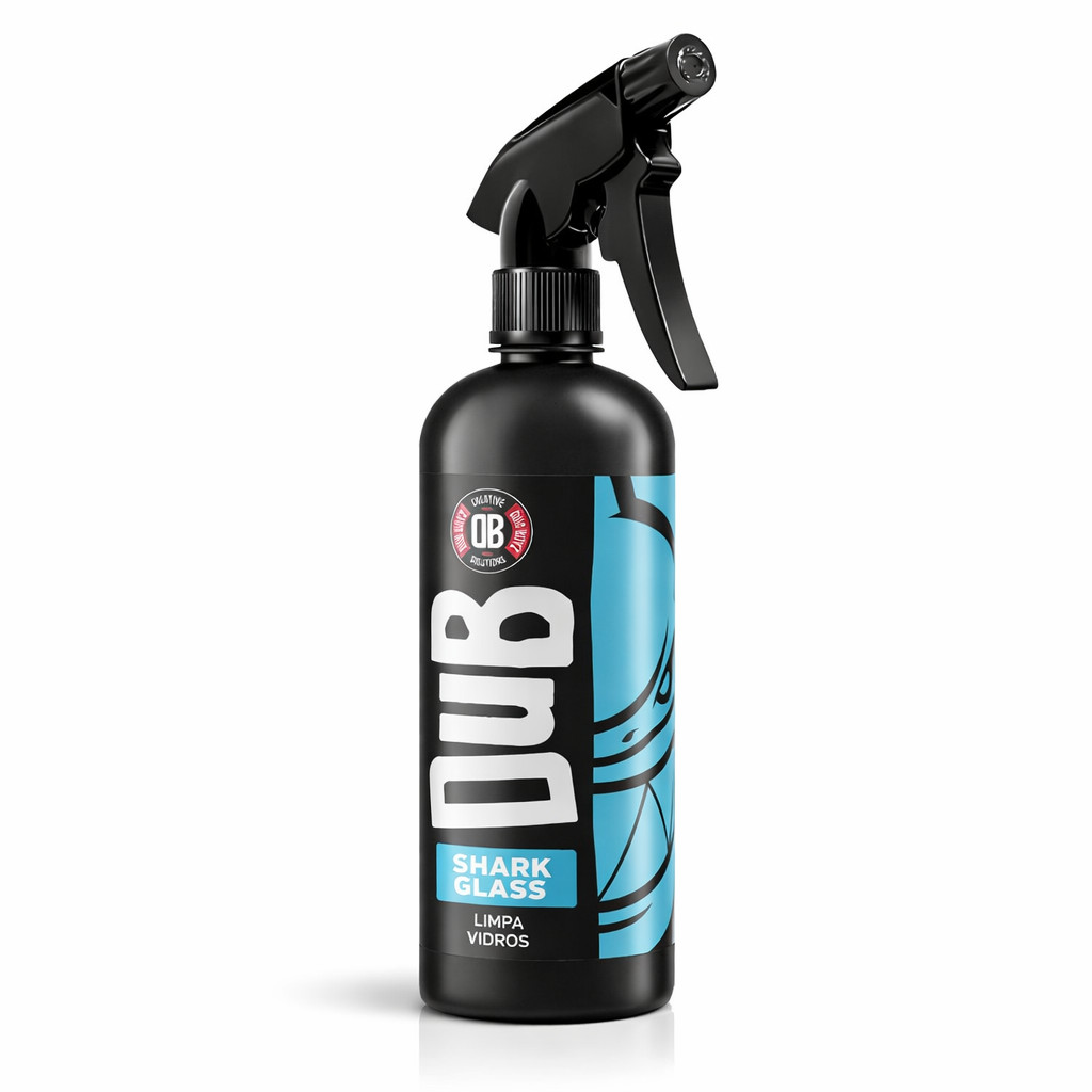 Limpador De Vidros Automotivo Shark Glass Dub Boyz 500ml Sem Manchas Sem Amoniaco Para Espelhos E Black Piano