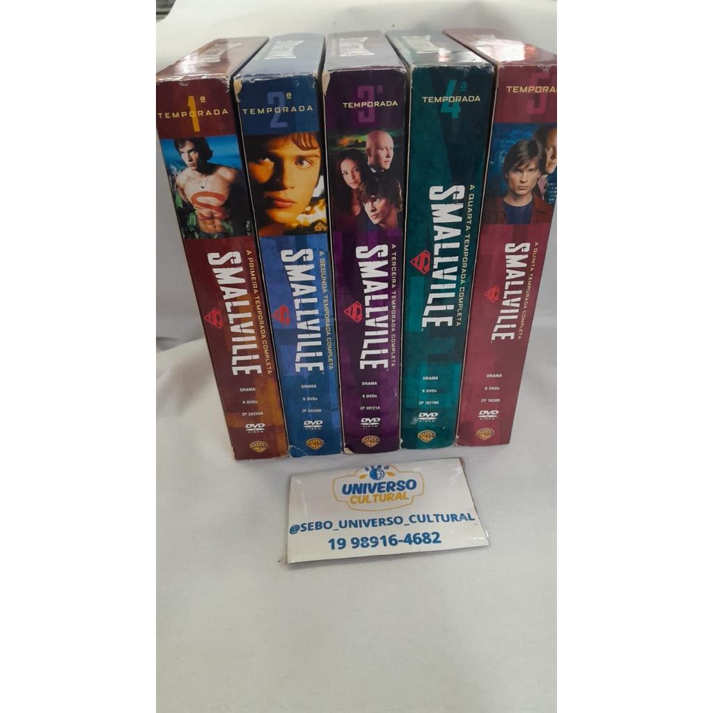 DVD SMALLVILLE - Coleção 5 Volumes - Cinco primeiras temporadas completas direção DESC