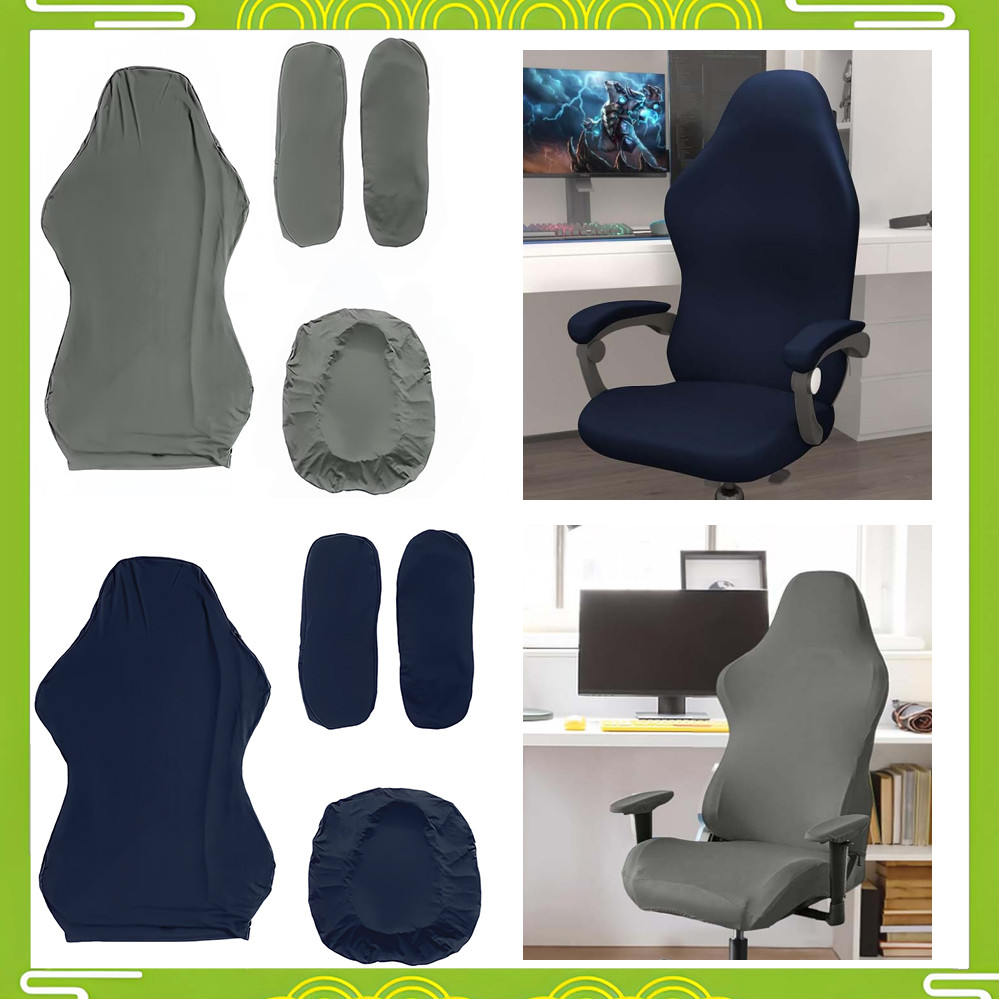 Capa elástica para cadeira de jogos, conjunto de quatro peças, apoio de braço, capa traseira do assento, conjunto com tu