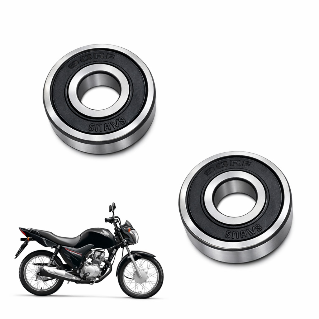 Par Rolamentos 6301 Roda Dianteira Nxr Bros125 150 160 CG Titan 150 160