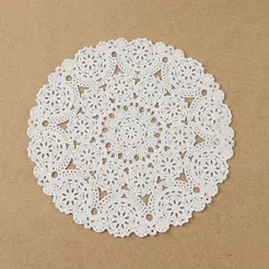 Fundo Rendado de Papel - Branco - 25cm - 24 unidades - Rizzo