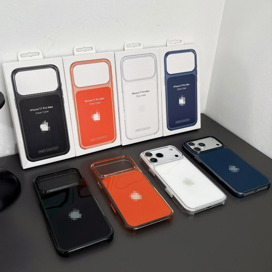 (4 Cores) Capa Protetora Transparente Para Apple iPhone 17 Pro Max Com MagSafe E