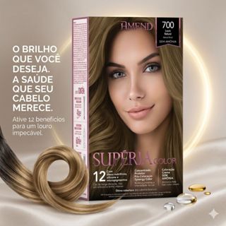 Tonalizante Amend Supéria Color 700 Louro Natural em Oferta na Shopee