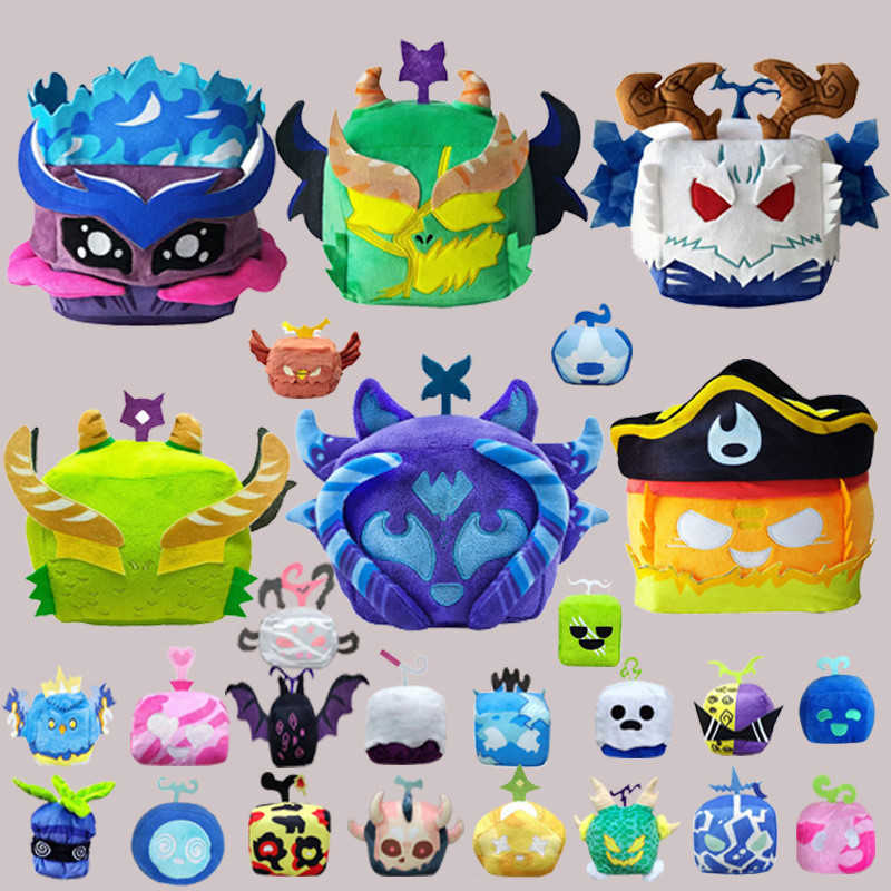 Brinquedo de pelúcia Blox Fruits de 15cm, boneco de pelúcia de jogo popular, brinquedo de animal amarelo, presente para