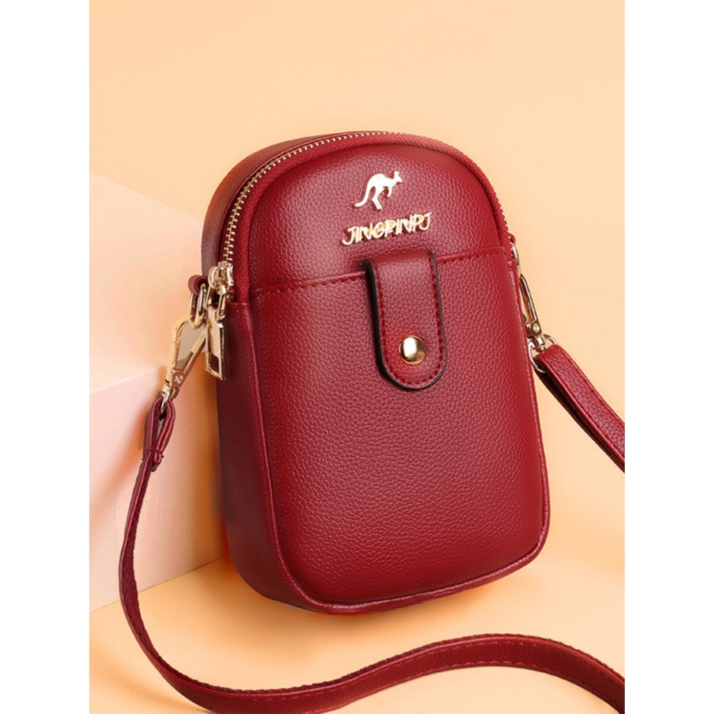 Bolsa Bolsa Transversal Feminino Bolsa Feminina Textura de Couro Genuíno Elegante Mini Bolsa de Ombro Feminina