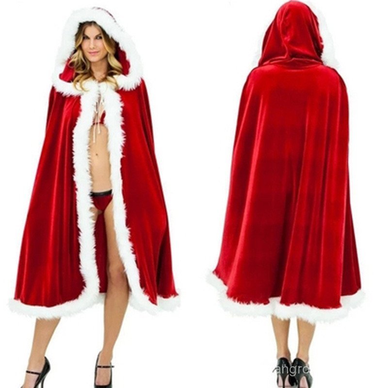 Capa de natal bola capa de natal adulto crianças vermelho Sexy manto europeu americano Boutique manto traje.
