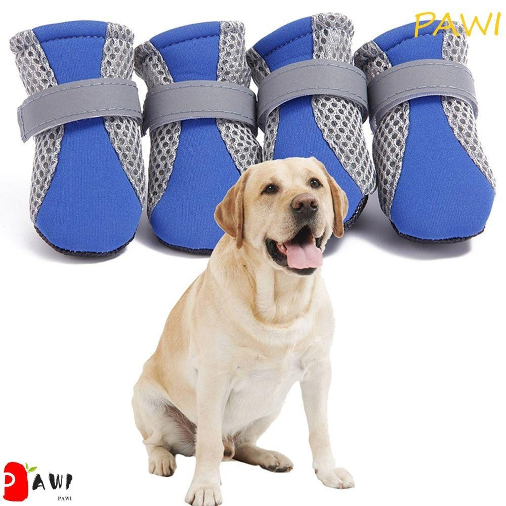 PAWI Sapatos Para Cães Laváveis Reutilizáveis Pequenos E Grandes Poodle Yorkshire Hot Pavement Mesh Pet Rain Boots