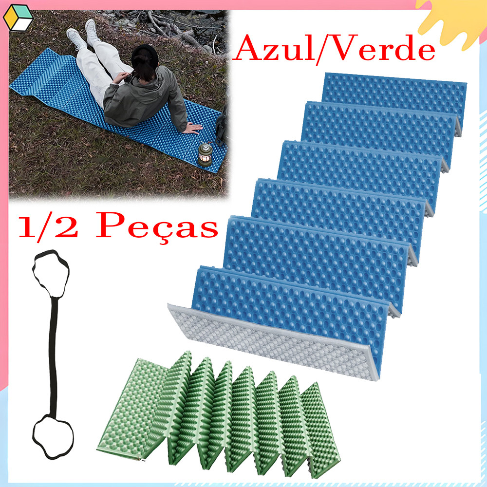 1/2 Pçs Camping Isolante Termico Colchonete Camping Acampamento Tapete Dobrável à Prova de Umidad, tapete de dormir leve