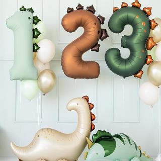Balão De Dinossauro Número 1 2 3 De 42 Polegadas , Decoração De Primeiro Aniversário , Balões Dino Para Festa Infantil , em Oferta na Shopee