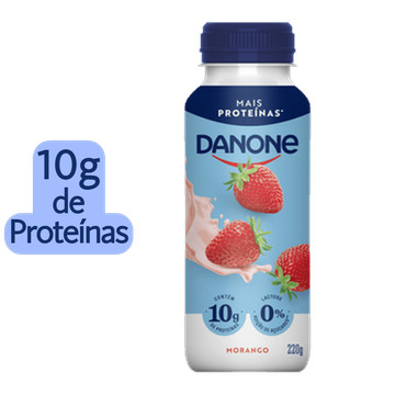 Iogurte líquido Danone com proteína morango em Oferta na Shopee
