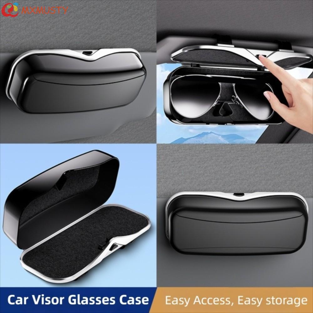 MXMUSTYZA Estojo Para Óculos De Viseira De Carro , Organizador De Sol Automotivo Premium ABS , Suporte Interno