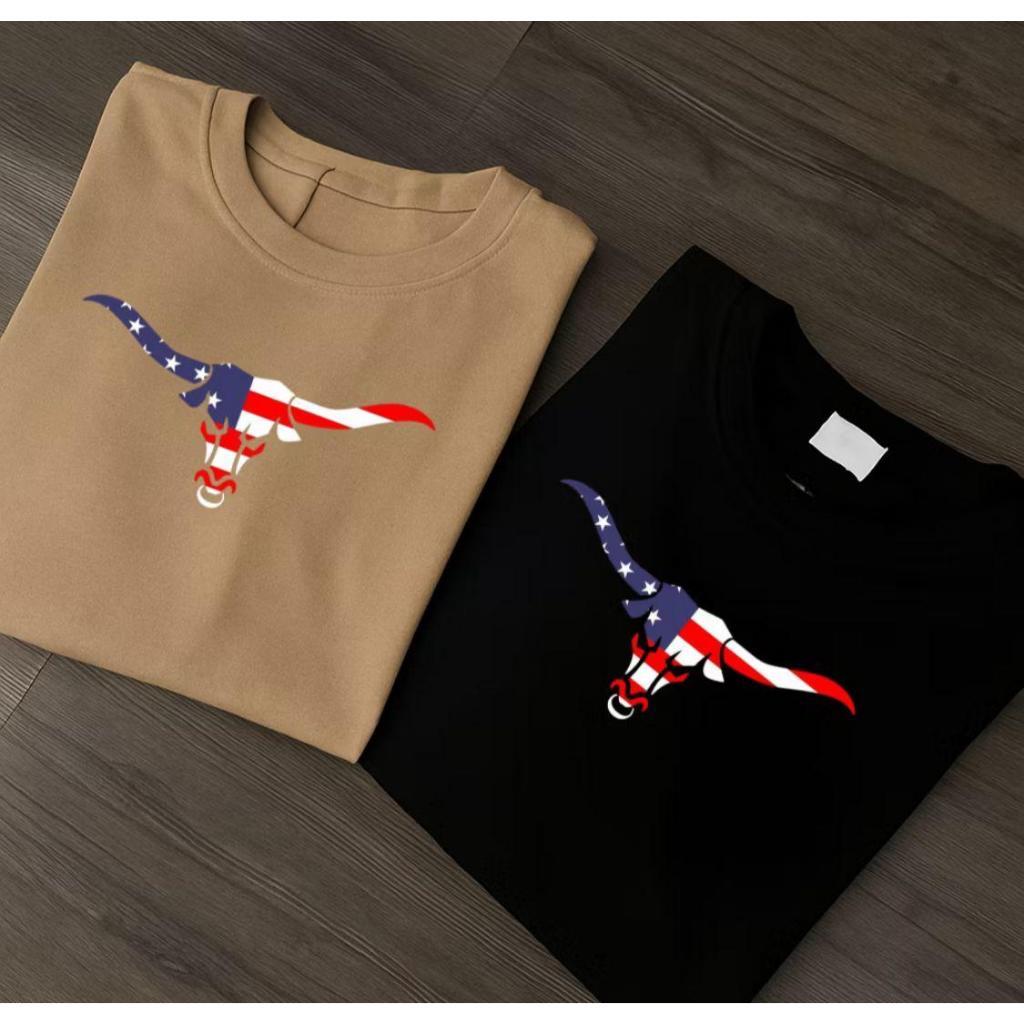 KIT 2 Camisas Adulto l, infantil Tecas Masculina Texas Country Boi EUA Pecuaria 100% Algodão Rodeio Barretos