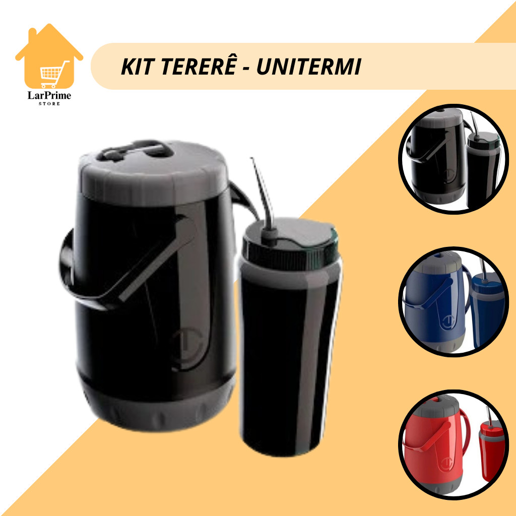 Kit Tererê Unitermi Garrafa 2,5 Litros Cuia Copo Térmicos 650ML  Canudo Bomba Chimarrão Mate erva em Oferta na Shopee