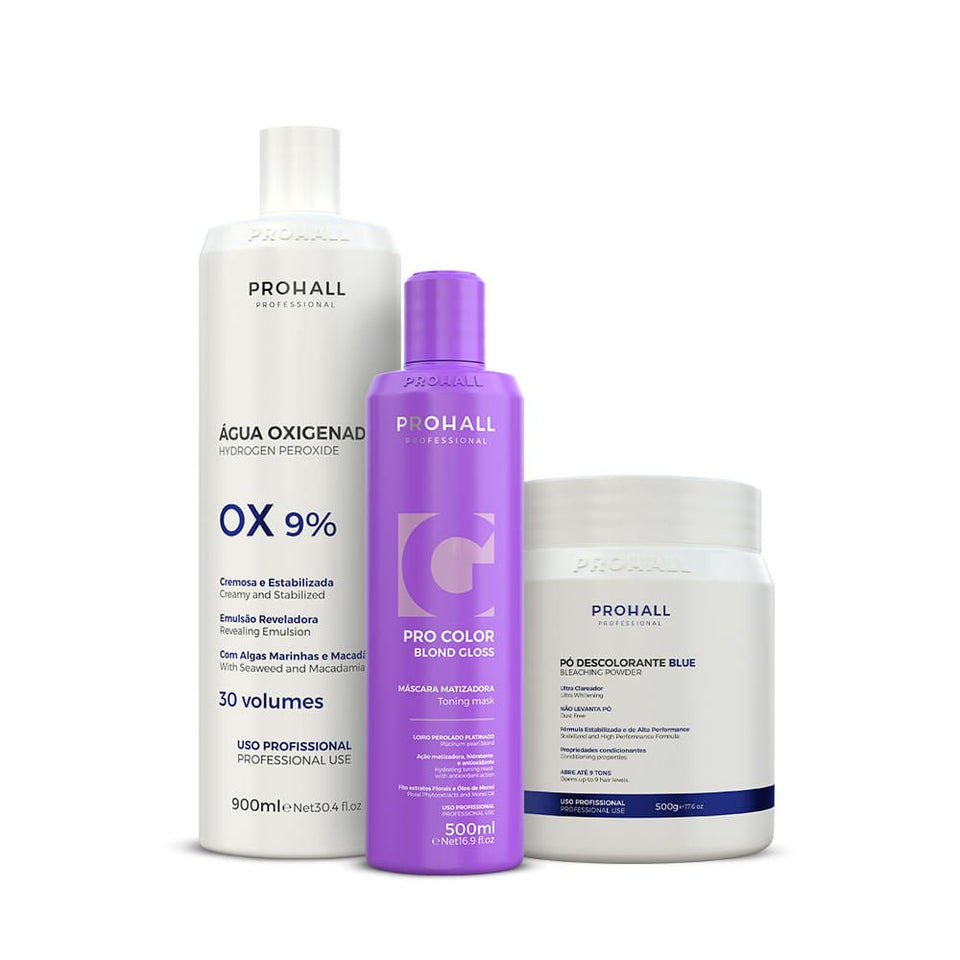 Kit Ox 30 + Pó Descolorante azul + Matizador Blond Gloss em Oferta na Shopee