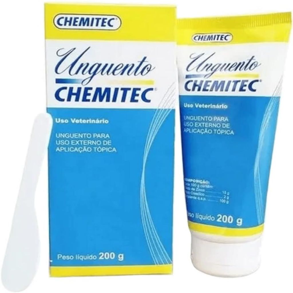 Unguento Chemitec 200g - Cicatrizante Pet e Grandes Animais em Oferta na Shopee