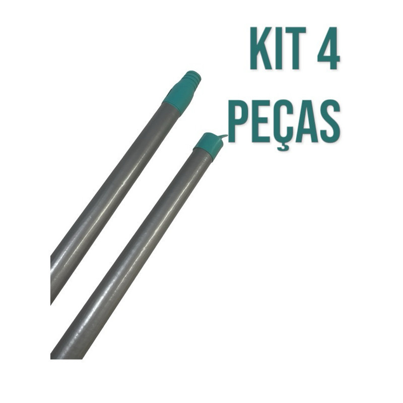 Cabo de Vassoura Plastificado em Madeira kit com 4 Cabos Para Rodo em Oferta na Shopee