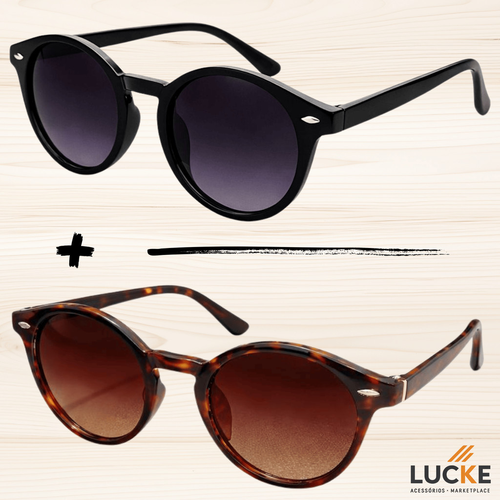 2 Óculos de Sol - VINTAGE Clássico, Unissex, Estiloso. | 100% Qualidade | Entrega Rápida em Oferta na Shopee