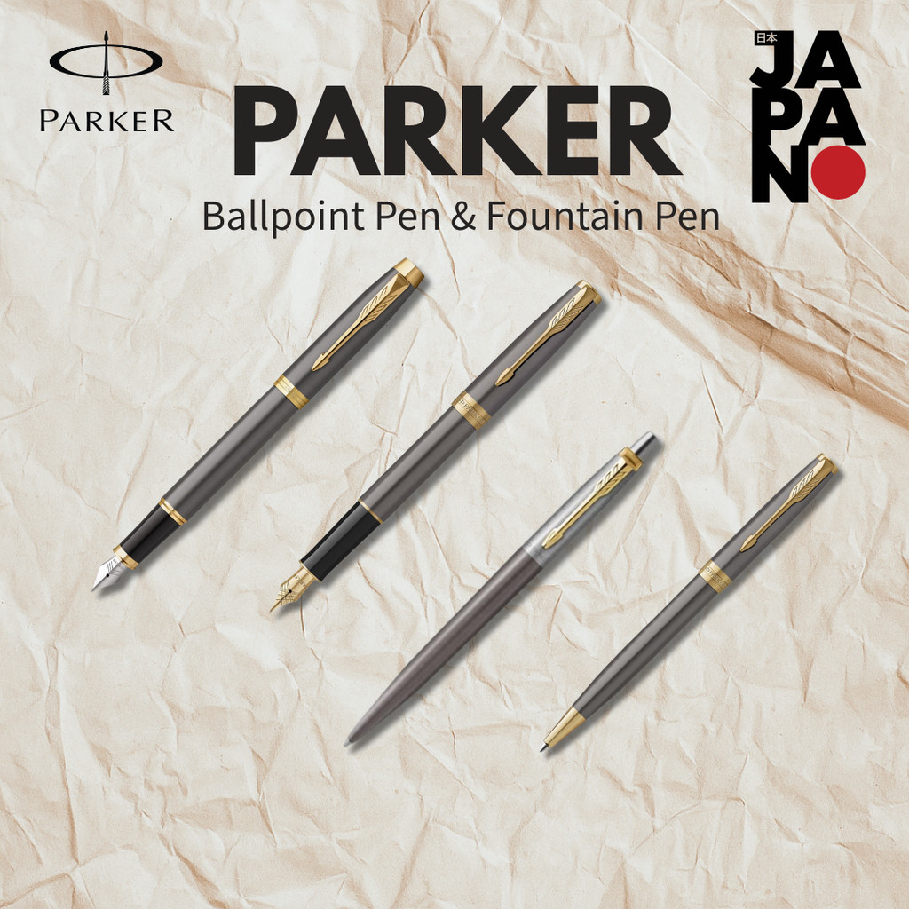 Caneta Esferográfica Parker Jotter XL Cinza GT Presente De Óleo Médio Em Caixa De Luxo Importada 2213784-Tinteiro