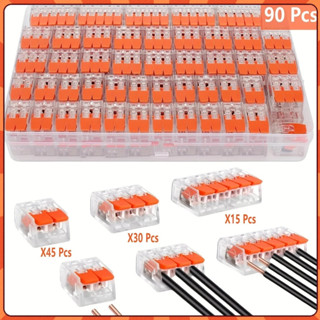 Kit 90 peças conector elétrico compacto e peças derivadas 2, 3 e 5 canais 4 mm e 6 mm em Oferta na Shopee