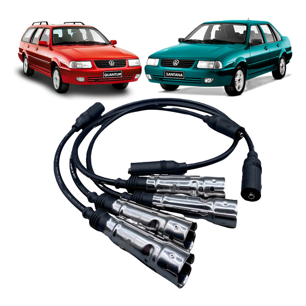 Jogo Cabo Vela Ignição Vw Quantum Mi 1.8 2.0 Ap 1997 A 2006 Preto