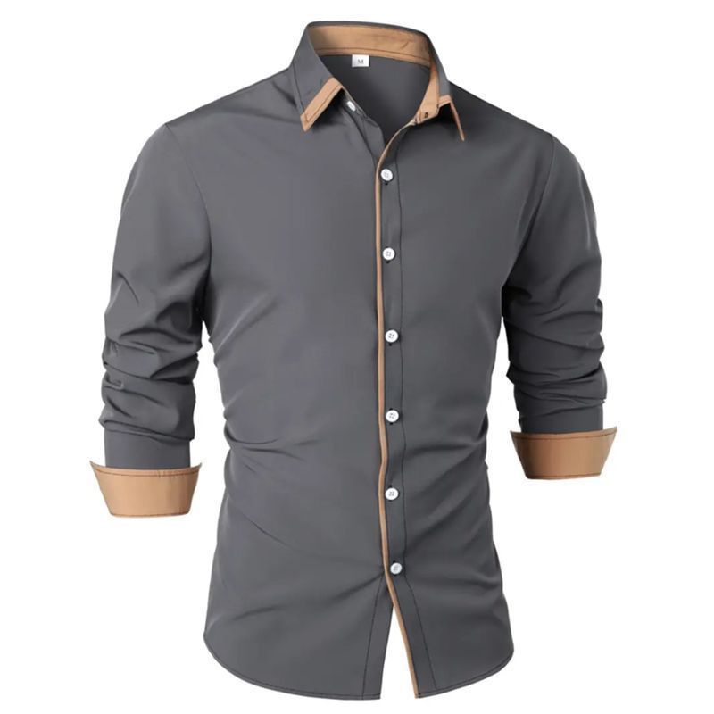Nova camisa masculina de manga comprida moda magro-ajuste camisa Casual 3d impresso camisa masculina