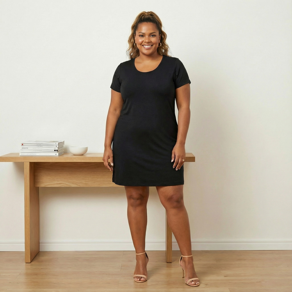 Vestido Blusão Estilo T-Shirt Plus Size Viscolycra