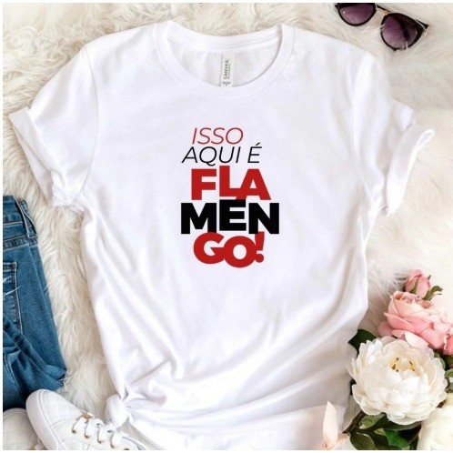 Camiseta T shirt Mengao - Camisa Feminina Time Futebol P AO GG