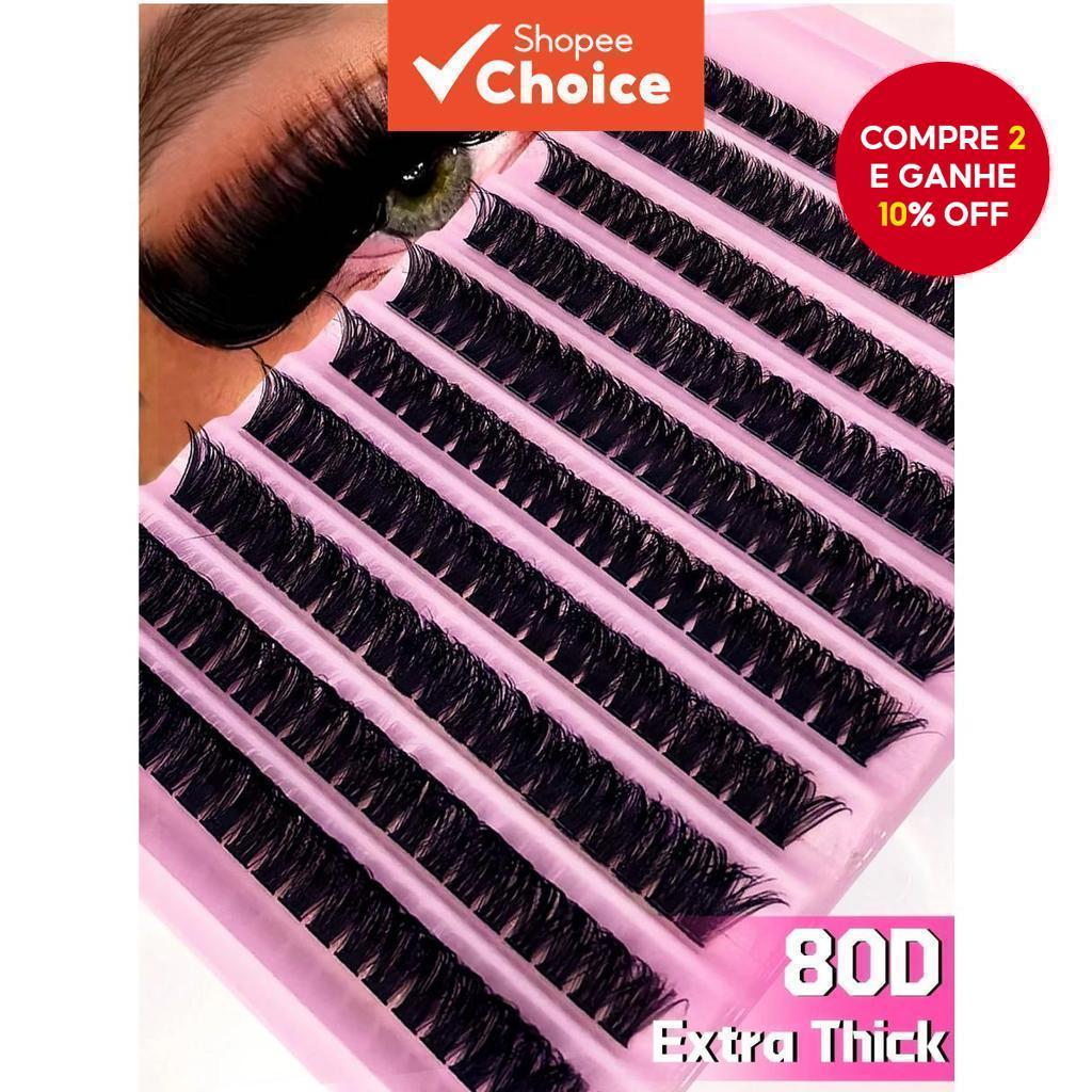 100D Cílios Individuais 8-16mm 200un Bandeja Mista de Cílios Look Natural DIY Extensão de Cílios Volume Cílios Longos