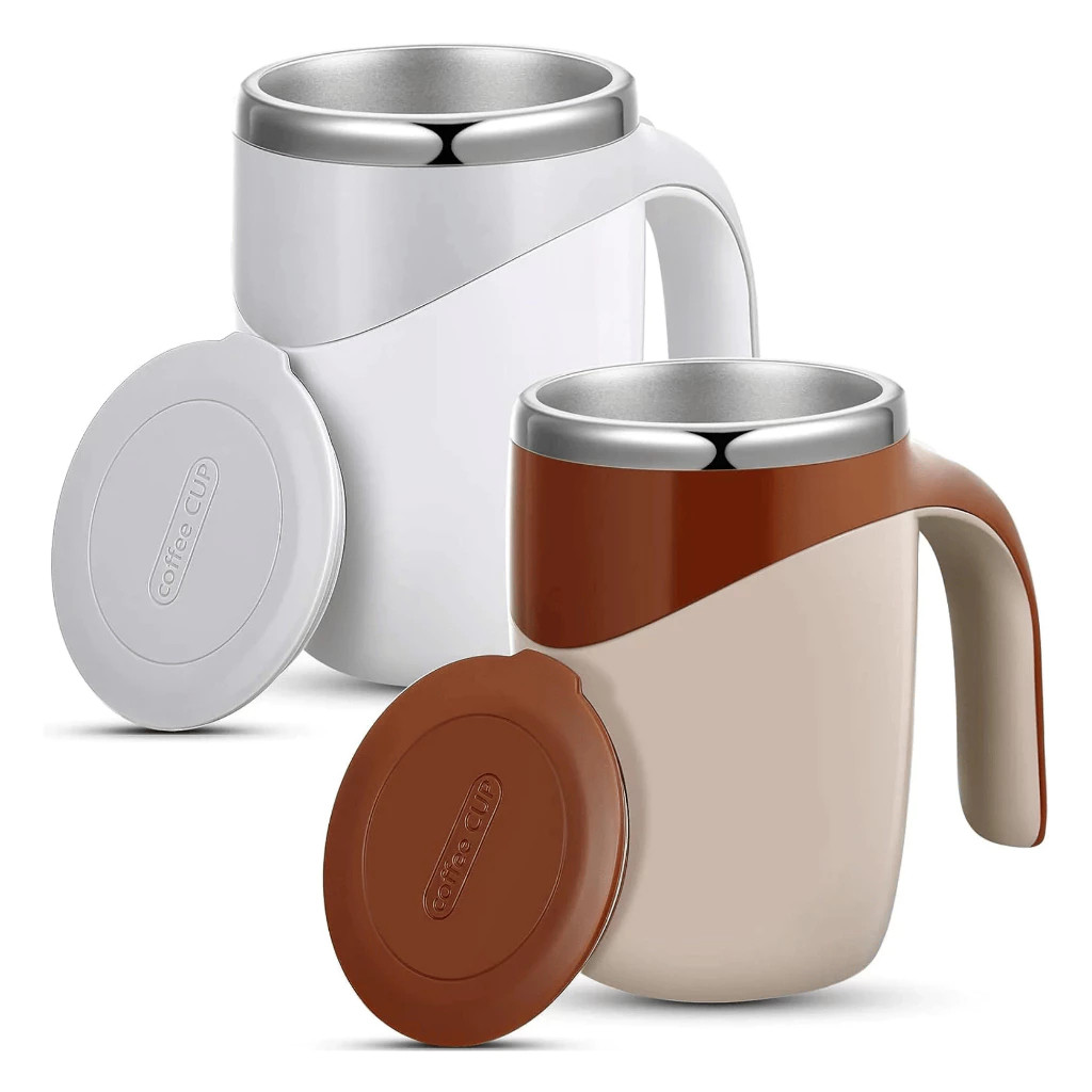 Caneca Elétrica Mixer Inox 400ml Misturadora Automática USB Café Shake Whey Leite Achocolatado Alta Velocidade com Tampa