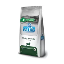 Ração Farmina Vet Life Natural Cães Obesos Ou Diabéticos 2Kg