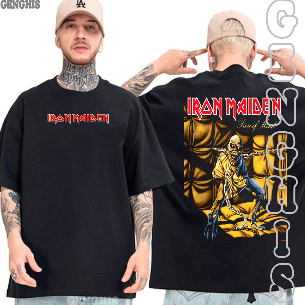 Camiseta Iron Maiden Banda De Rock Heavy Metal Album Piece of Mind Camisa Unissex Basica e Oversized