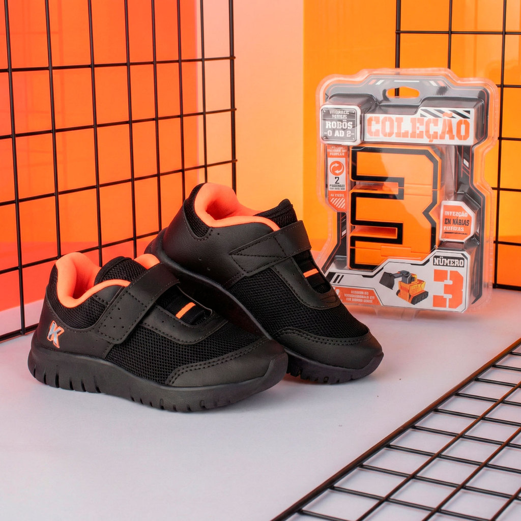 Tênis Infantil Menino Kidy Ultra Flex Com Brinquedo Confortável Antiderrapante Escolar Leve