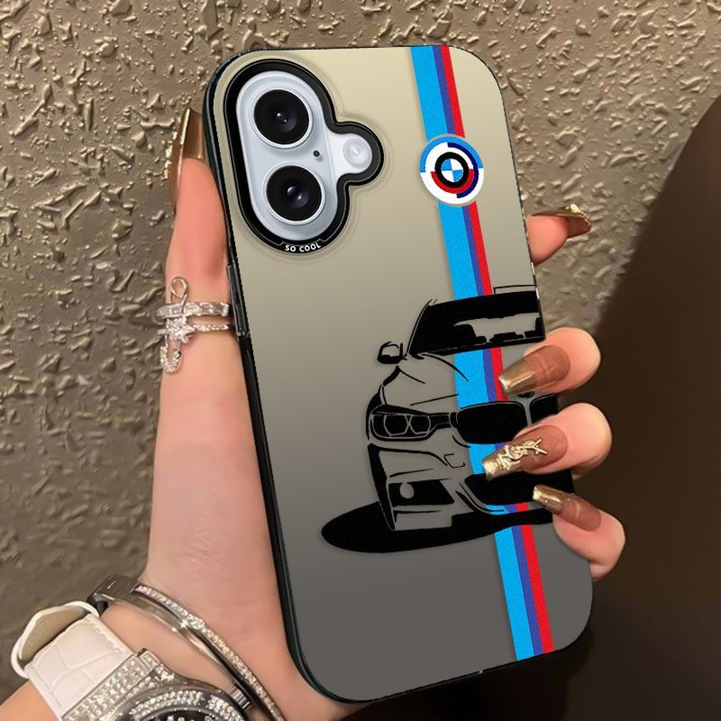 Capa prateada colorida BMW moderna, iPhone 17 17ProMax Air 11 16 15 14 13 12 Pro Max Plus em Oferta na Shopee