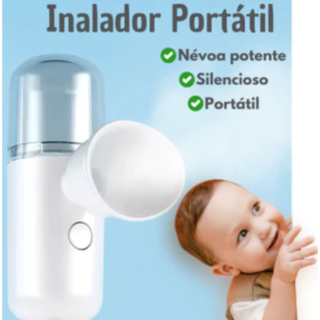 ANA 1108 Inalador Portátil Nebulizador Recarregável USB Silencioso Infantil Adulto Hidratação Nasal e Olhos · foto 2