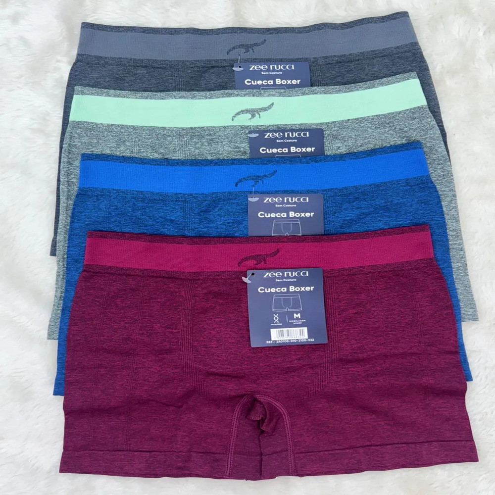 Kit 4 Cuecas Boxer Zee Rucci Poliamida Sem Costura Original em Oferta na Shopee