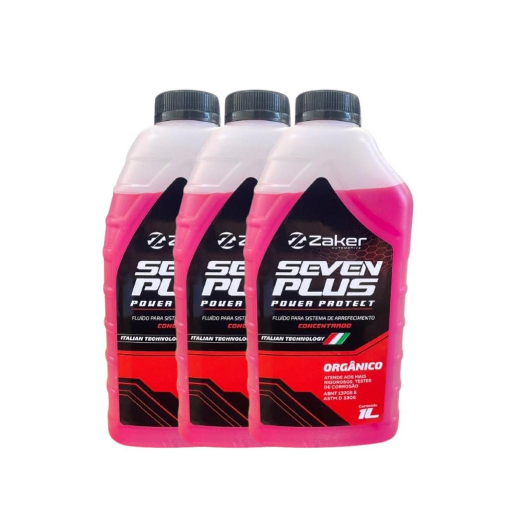Kit 3 Aditivo Fluído Radiador Concentrado Organico Rosa Zaker Zaker KIT3-ZK110
