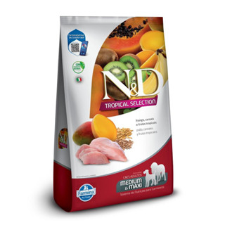 N&D Tropical para Cães Adultos de Raças Médias e Grandes Sabor Frango, Cereais e Frutas Tropicais 10,1Kg em Oferta na Shopee