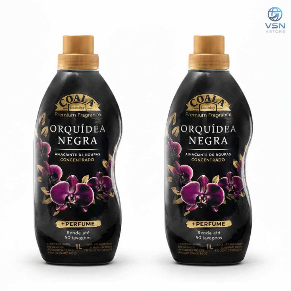 Kit 2 Unidades de 1L Amaciante Concentrado Coala Laundry Orquídea Negra - Lavanderia Perfumada