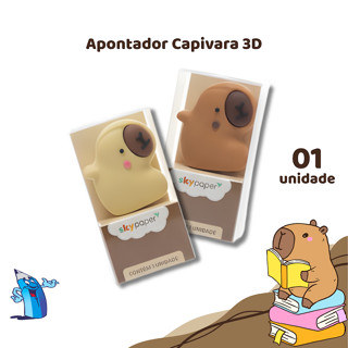 APONTADOR EMBORRACHADO CAPIVARA 01 FURO SKYPAPER em Oferta na Shopee